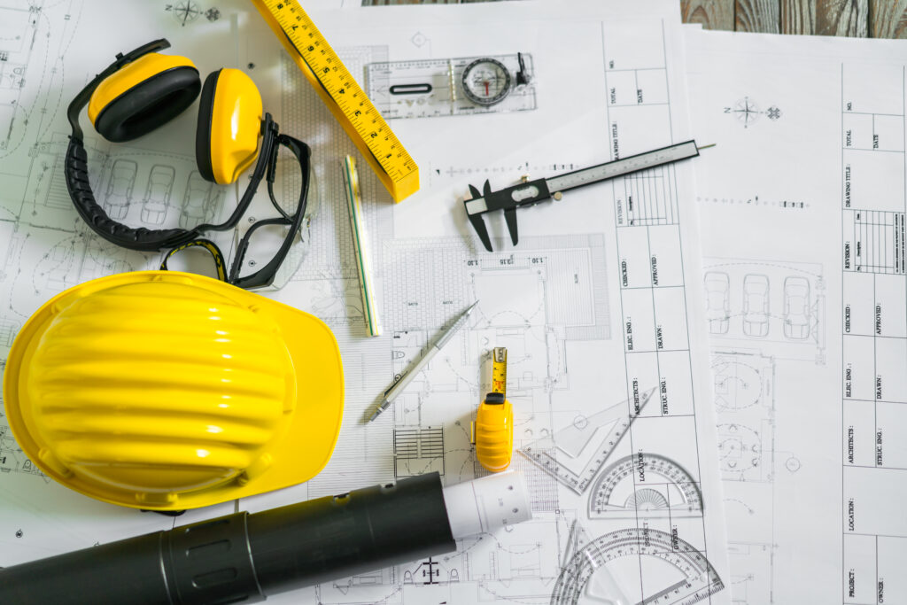 3D structural analysis showing an earthquake-resistant building design.