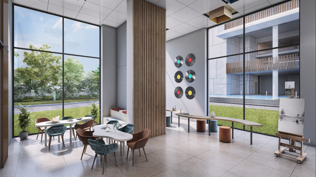 Children engaged in creative arts and music lessons at the community hobby center.