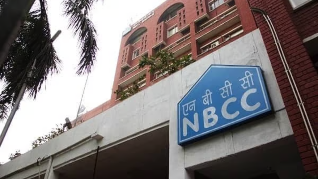 A photograph of the NBCC (National Buildings Construction Corporation) office, representing a major Indian government enterprise involved in real estate and project management.