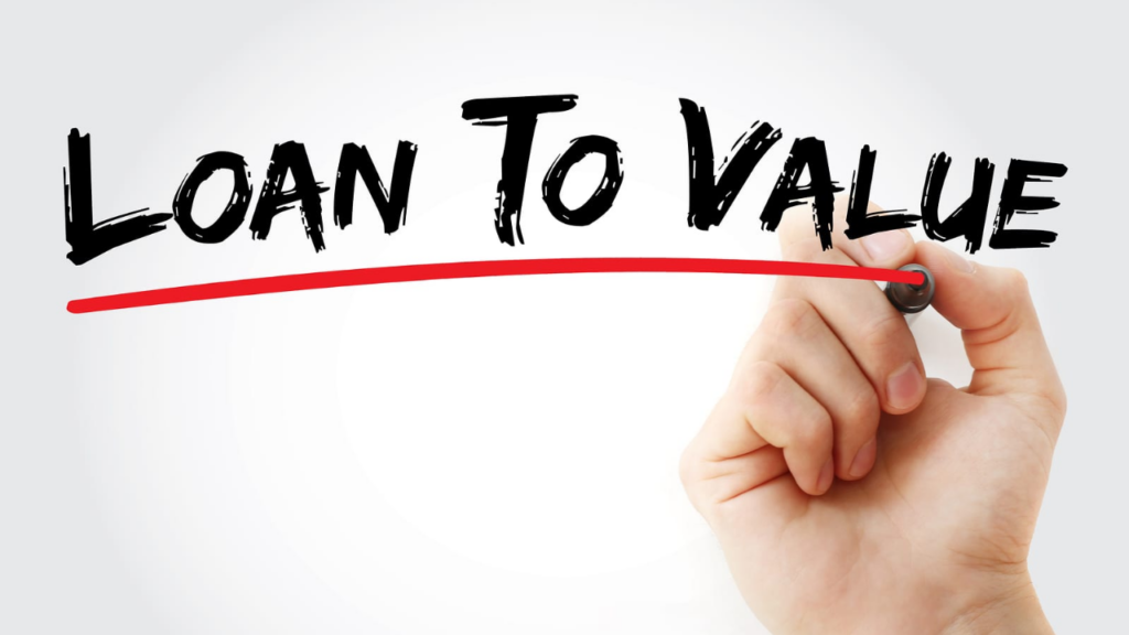 Illustration explaining the balance between down payment and loan amount.